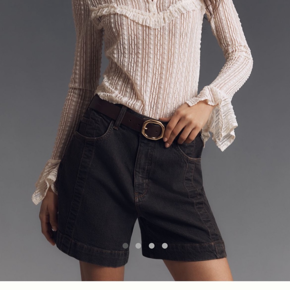 Pilcro Seamed Denim Shorts